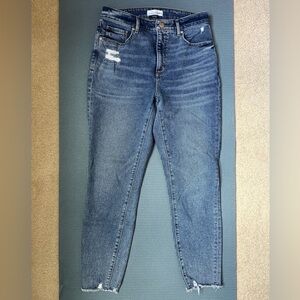 Loft Curvy High Waist Skynny Ankle Jeans